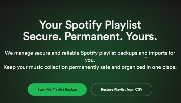 start my playlist backup