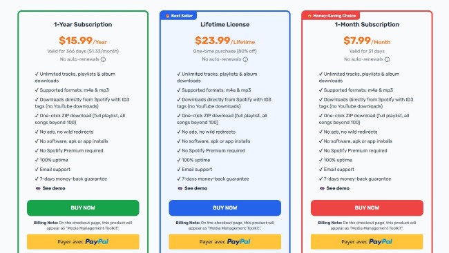 prix de spotisongdownloader
