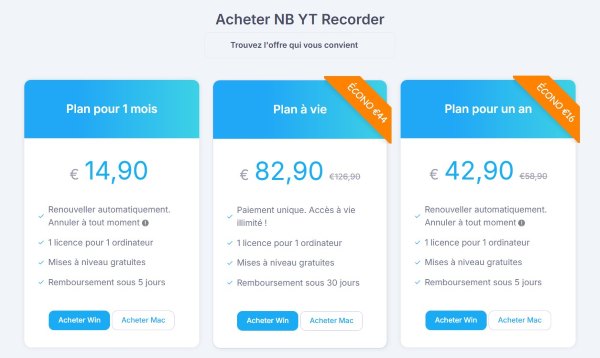 prix noteburner youtube converter