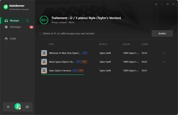 télécharger des chansons YouTube Music