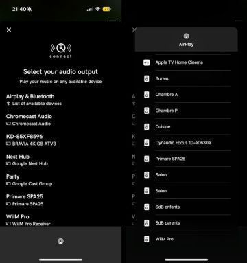 Qobuz chromecast/airplay