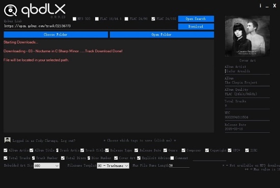 Interface de qobuzdownloader x mod