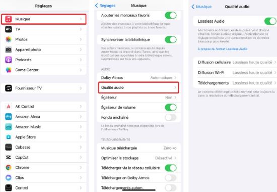 qualité audio apple music