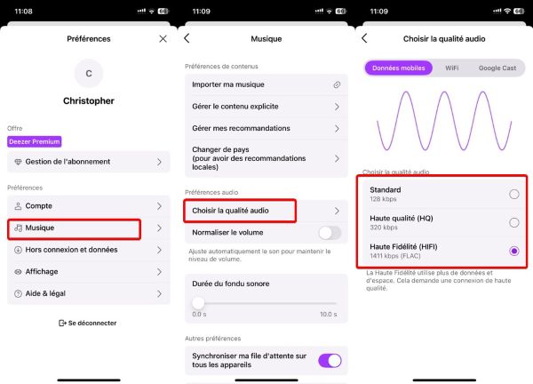 Qualite sonore deezer