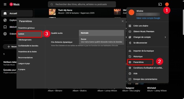 qualité sonore de YouTube Music Gratuit