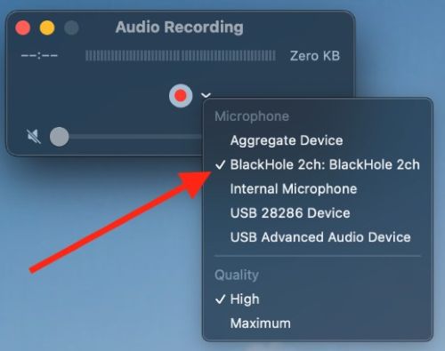 enregistrer l'audio youtube avec quicktime player