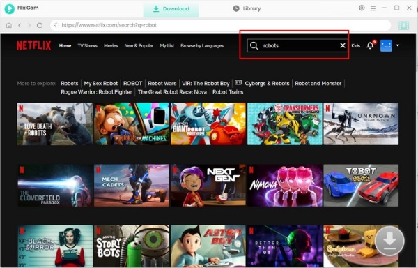rechercher une vidéo à télécharger