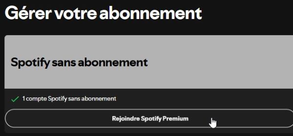 rejoindre spotify premium