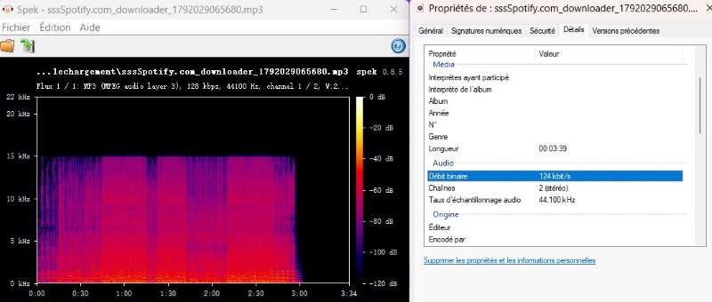 Résultat du test de sssSpotify
