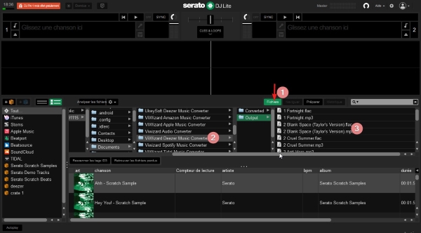 fichiers de serato dj