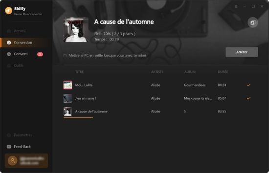 convertir deezer avec sidify