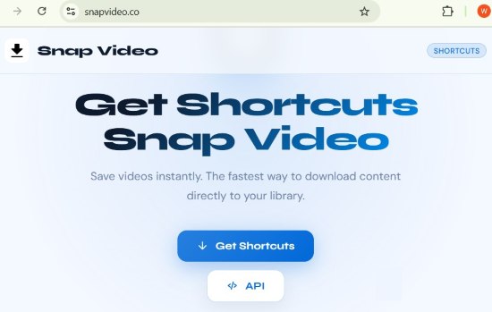 Snapvideo shortcuts