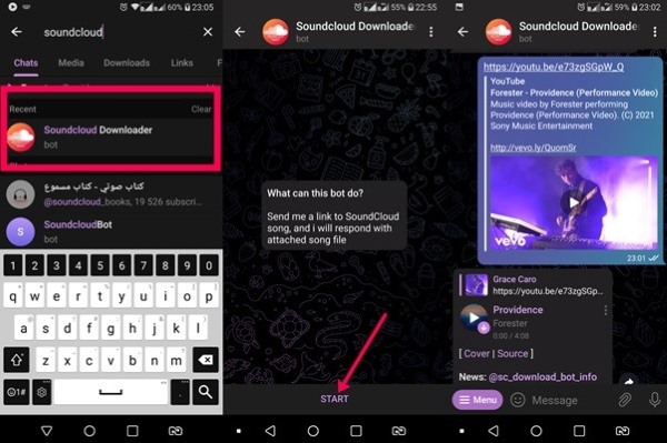 Télécharger SoundCloud avec Telegram Bot