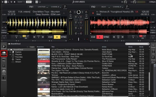 cross DJ sur soundcloud