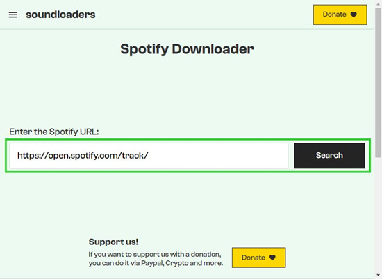 soundloaders recherche spotify url