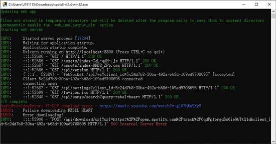 windows spotDL command