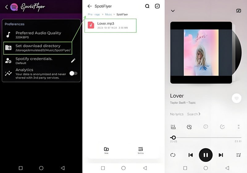 Téléchargement Spotify avec Spotiflyer