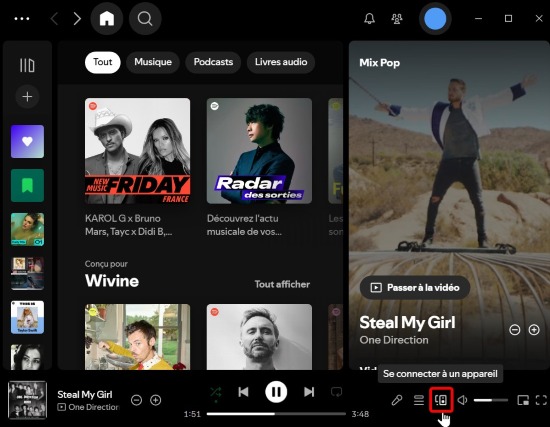Se connecter à un appareil