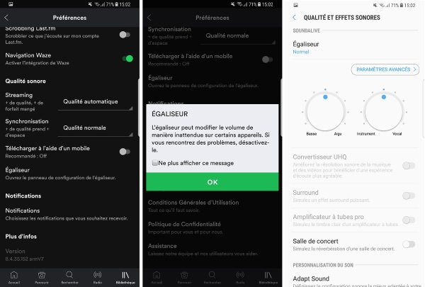 configurer l'égaliseur Spotify pour Android