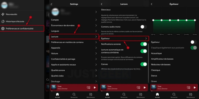configurer l'égaliseur Spotify pour iPhone