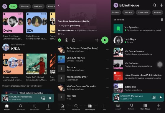 spotify interface