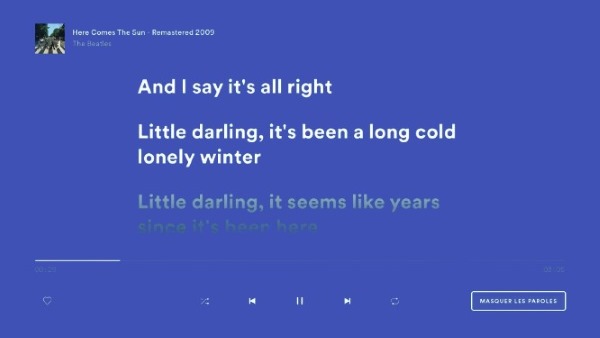 afficher les paroles Spotify sur TV