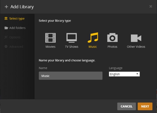 diffuser spotify sur chromecast via plex