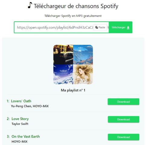 télécharger la musique Spotify Spotifymate