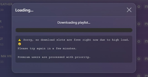 échec du chargement de Spotisaver