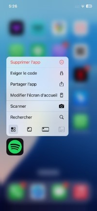 supprimer Spotify sur iPhone