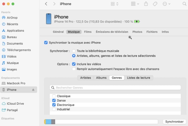 transférer Deezer vers iPod via finder