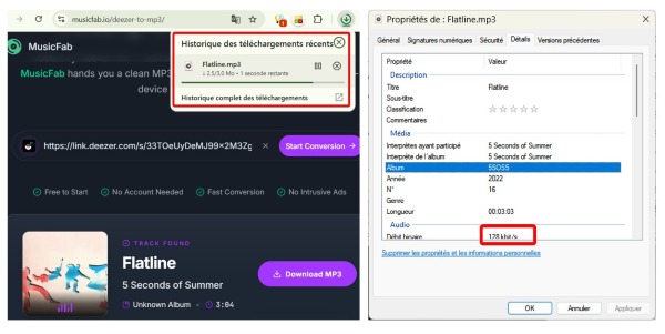 Téléchargement de MusicFab terminé