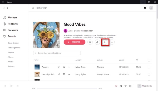 télécharger musique Deezer