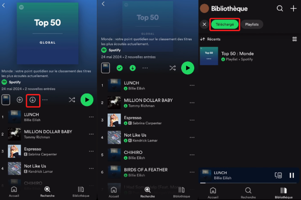 télécharger musique sur Spotify