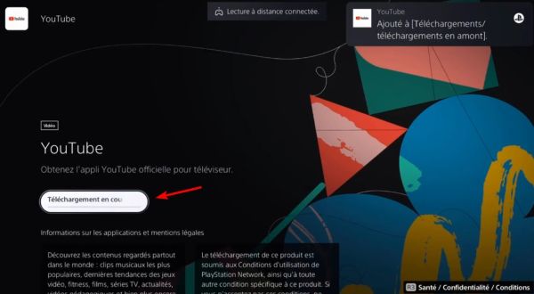 télécharger YouTube sur ps5