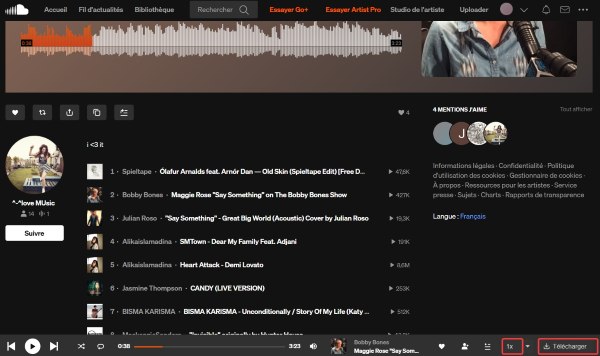 Téléchargeur SoundCloud et vitesse de lecture