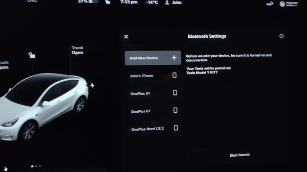tesla bluetooth