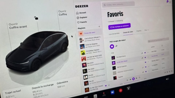 deezer sur tesla
