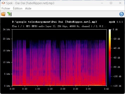 Spectrogramme du fichier MP3