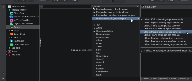 utiliser Deezer catalogue