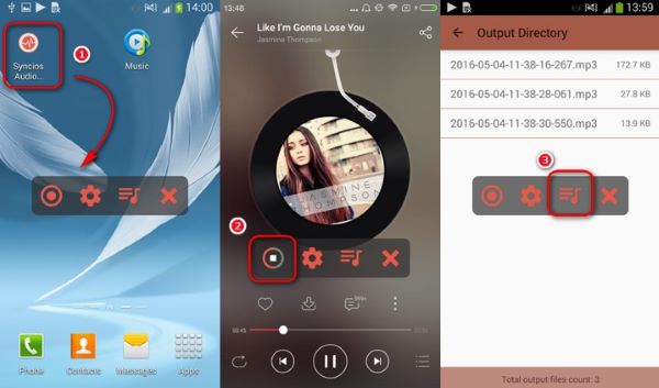 utiliser syncio audio recorder
