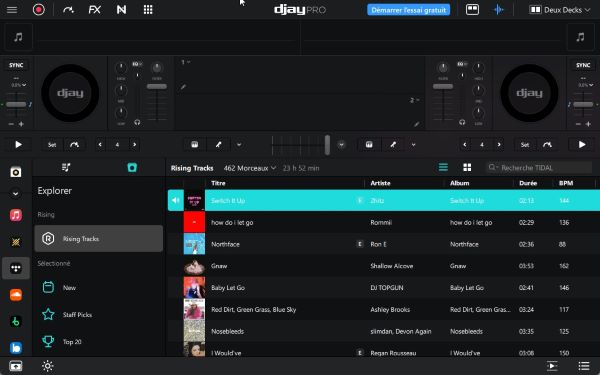 utiliser tidal avec djay