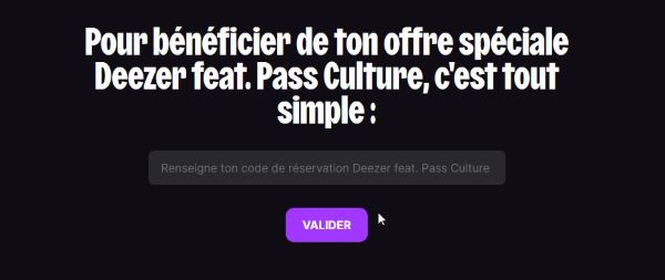 valider pass culture deezer