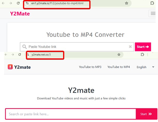 y2mate site colones