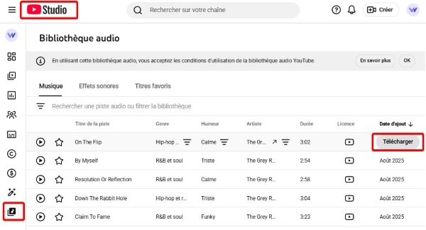 youtube bibliothèque audio
