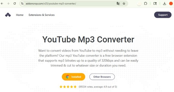youtube mp3 converter extention