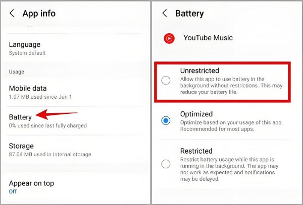 youtube music aucune restriction