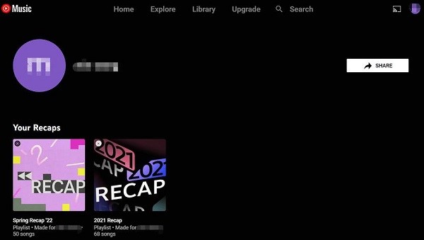 youtube music recap sur web