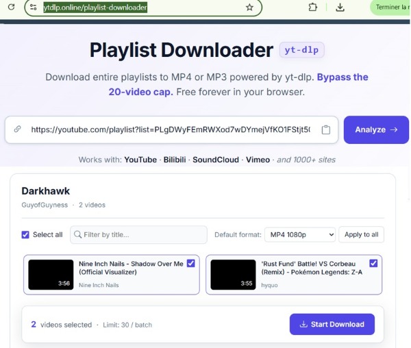 YTDLP Online
