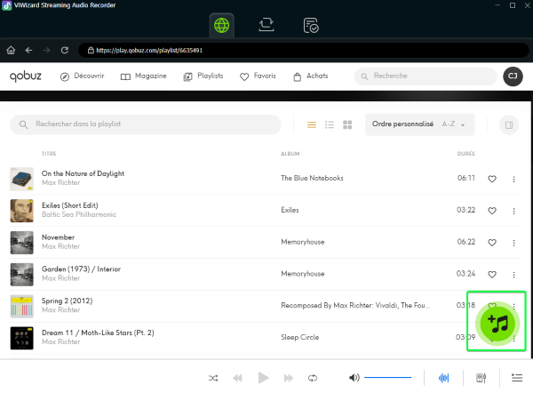 ajouter de la musique Qobuz a la liste de conversion
